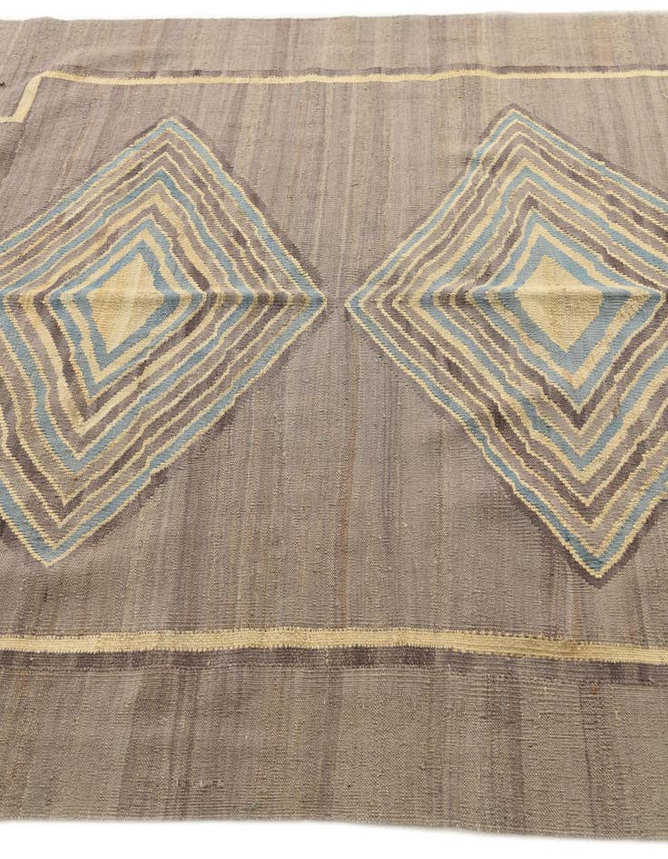 Detail image of  5' 6 x 7' 6  Hand Woven Kilim Modern Wool Rug