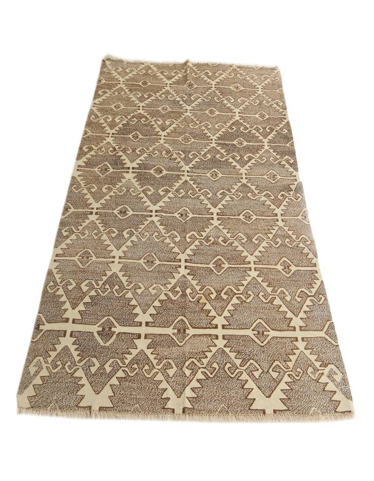 Detail image of  5' 8 x 7' 6  Hand Woven Kilim Modern Wool Rug