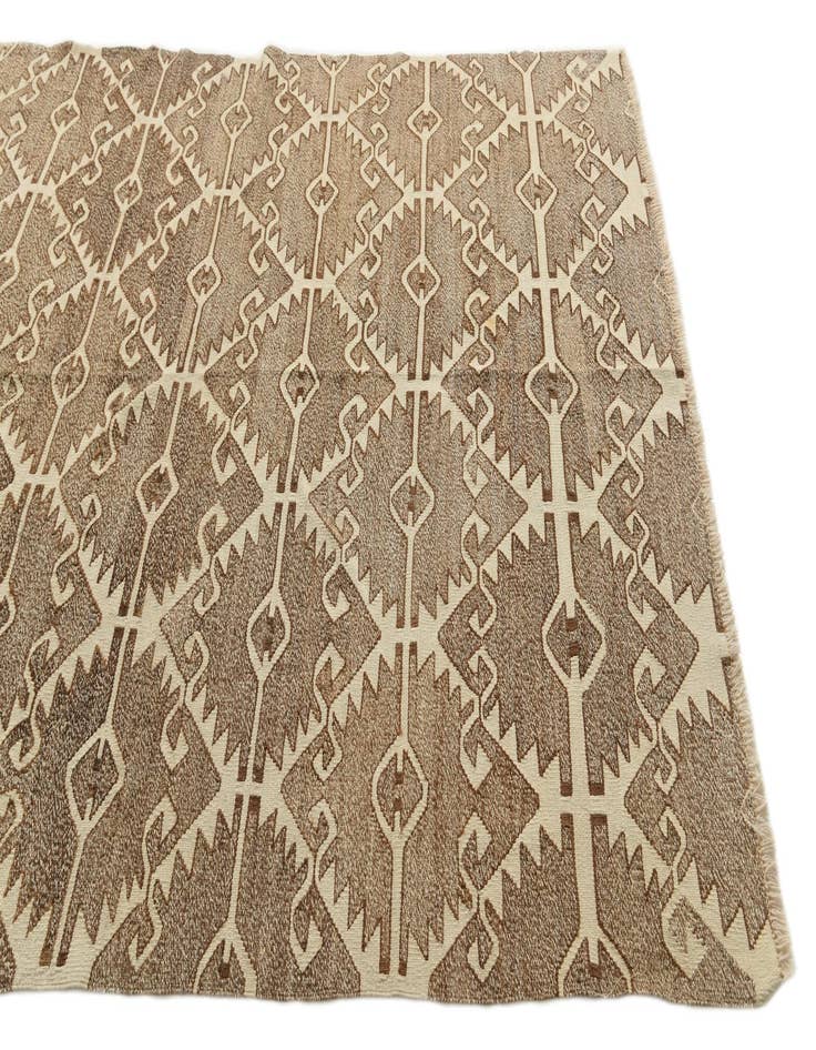Detail image of  5' 8 x 7' 6  Hand Woven Kilim Modern Wool Rug