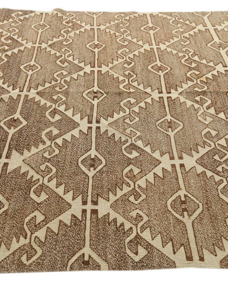 Detail image of  5' 8 x 7' 6  Hand Woven Kilim Modern Wool Rug