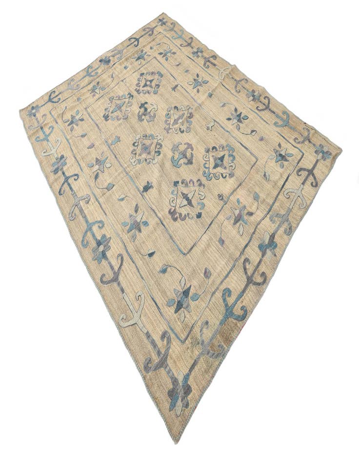 Detail image of  5' 10 x 7' 6  Hand Woven Kilim Modern Wool Rug