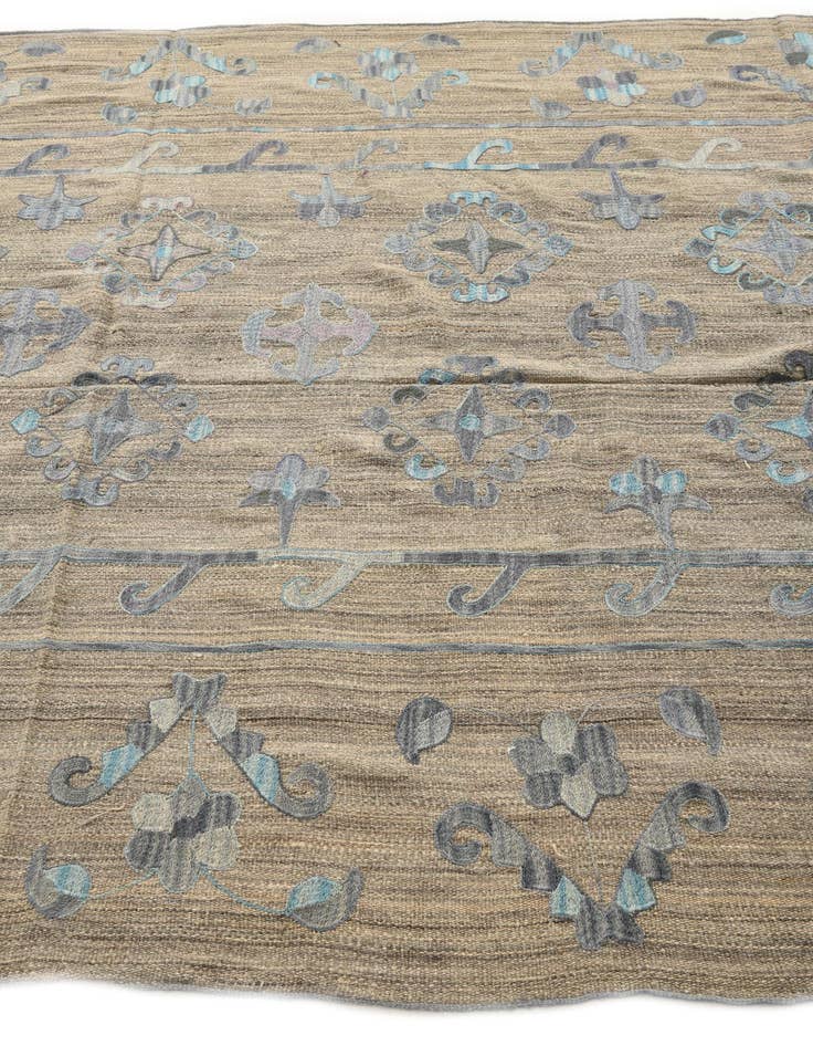 Detail image of  6' 7 x 8' 11  Hand Woven Kilim Modern Wool Rug