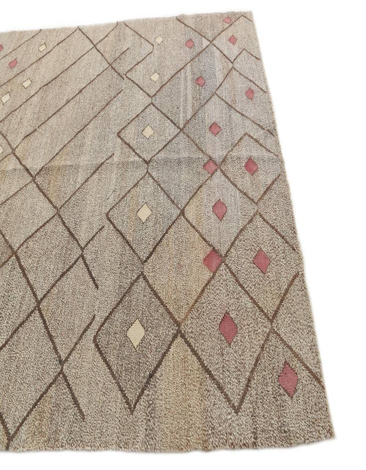 Detail image of  6' 10 x 9' 9  Hand Woven Kilim Modern Wool Rug