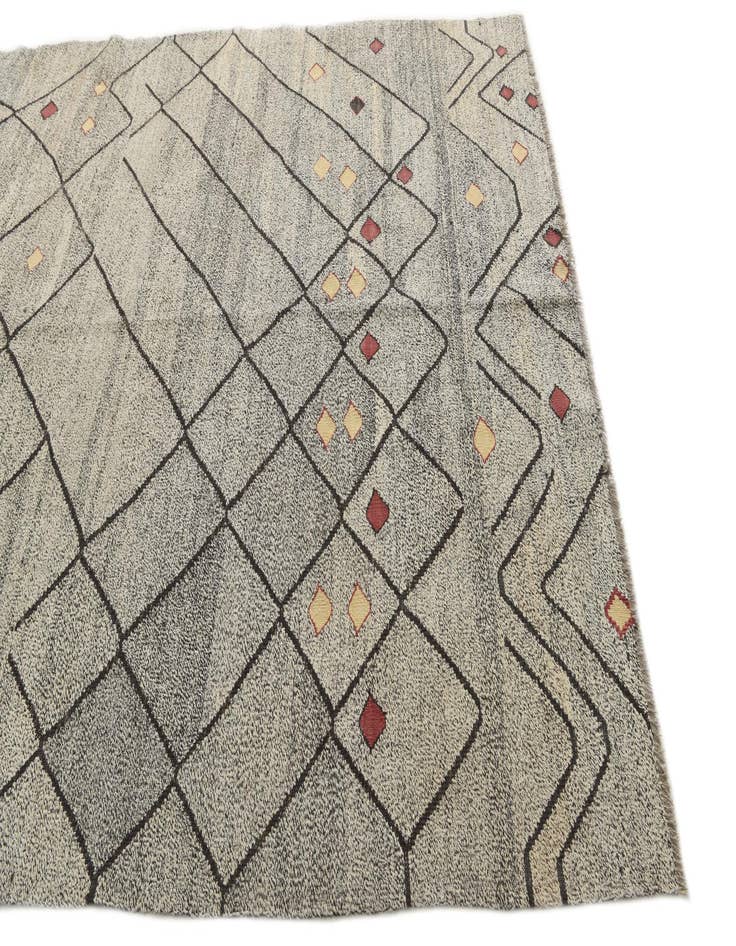 Detail image of  7' 1 x 9' 3  Hand Woven Kilim Modern Wool Rug