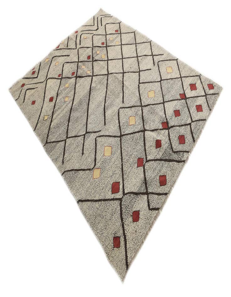 Detail image of  6' 3 x 7' 10  Hand Woven Kilim Modern Wool Rug