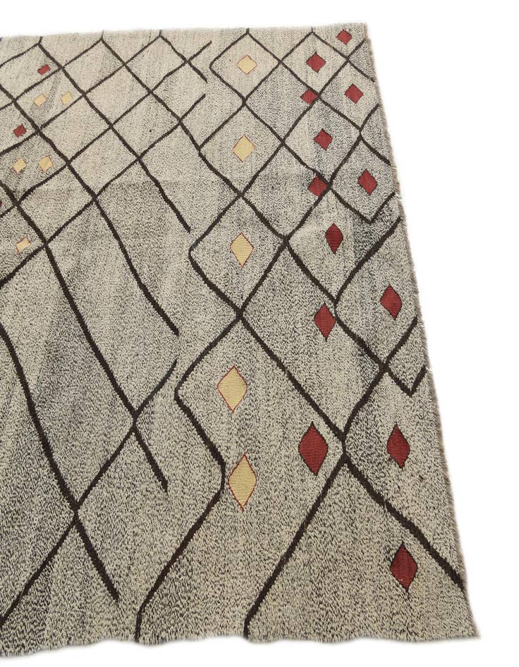 Detail image of  6' 3 x 7' 10  Hand Woven Kilim Modern Wool Rug