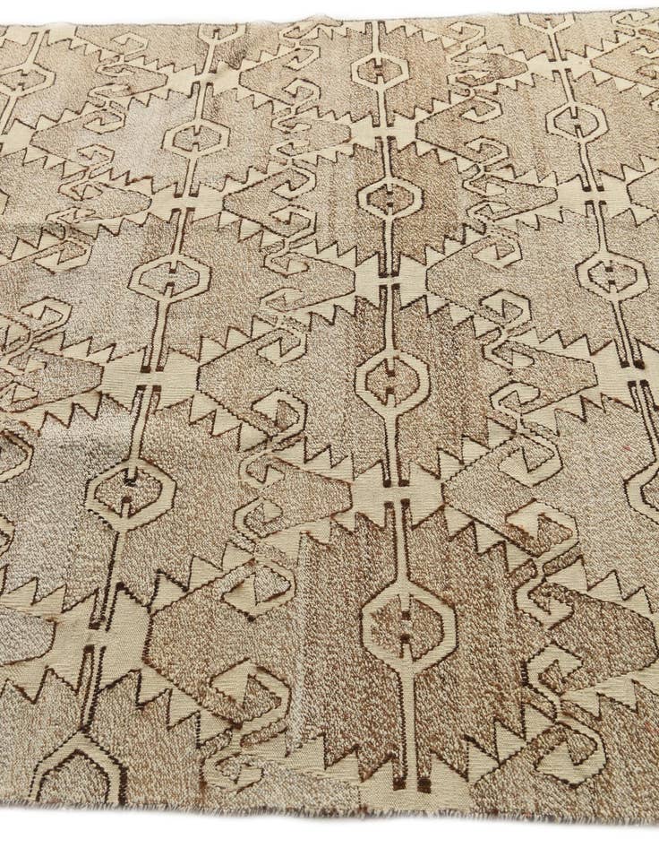 Detail image of  6' 3 x 9' 6  Hand Woven Kilim Modern Wool Rug