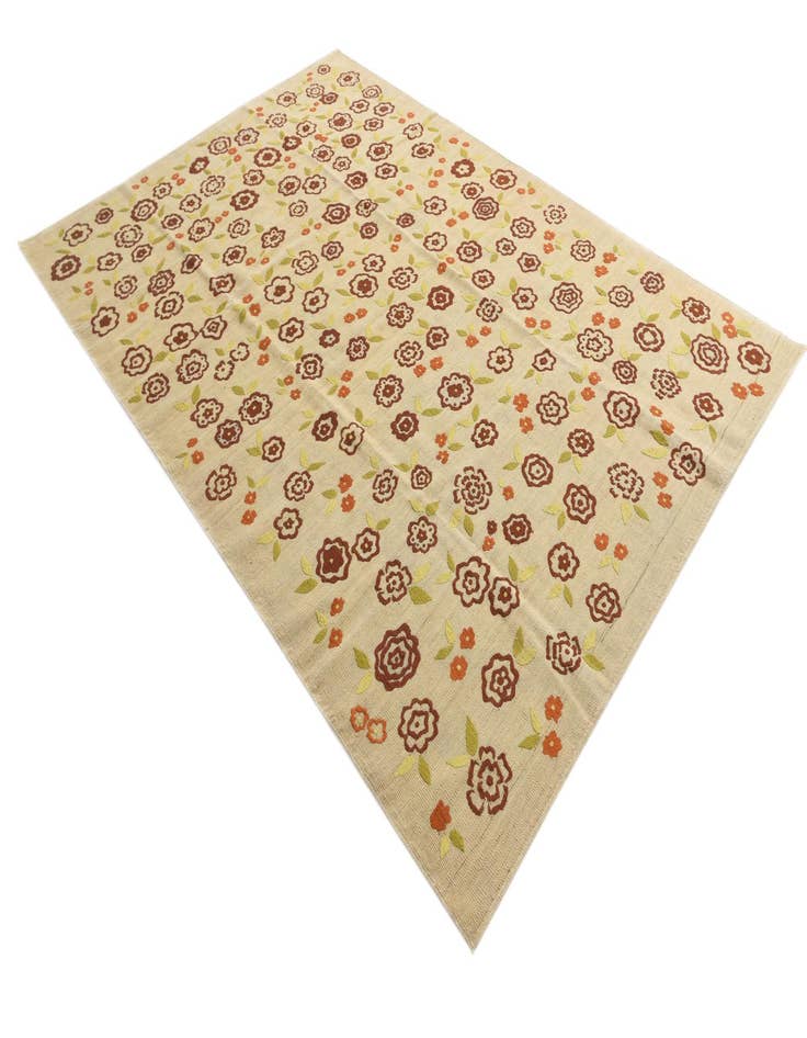 Detail image of  6' 6 x 9' 5  Hand Woven Kilim Modern Rug