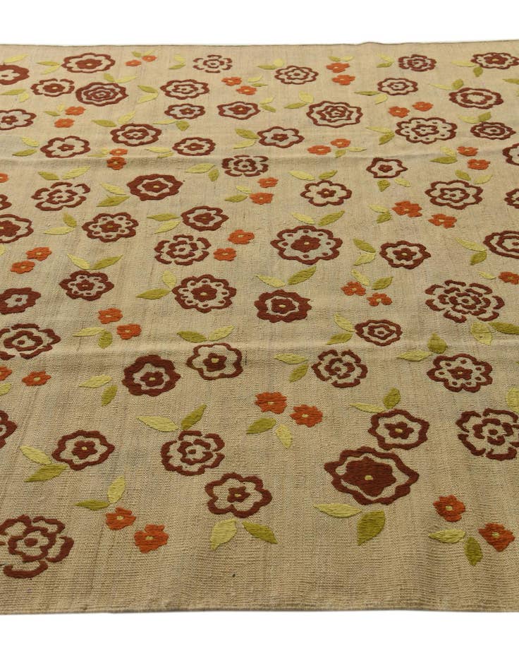 Detail image of  6' 6 x 9' 5  Hand Woven Kilim Modern Rug