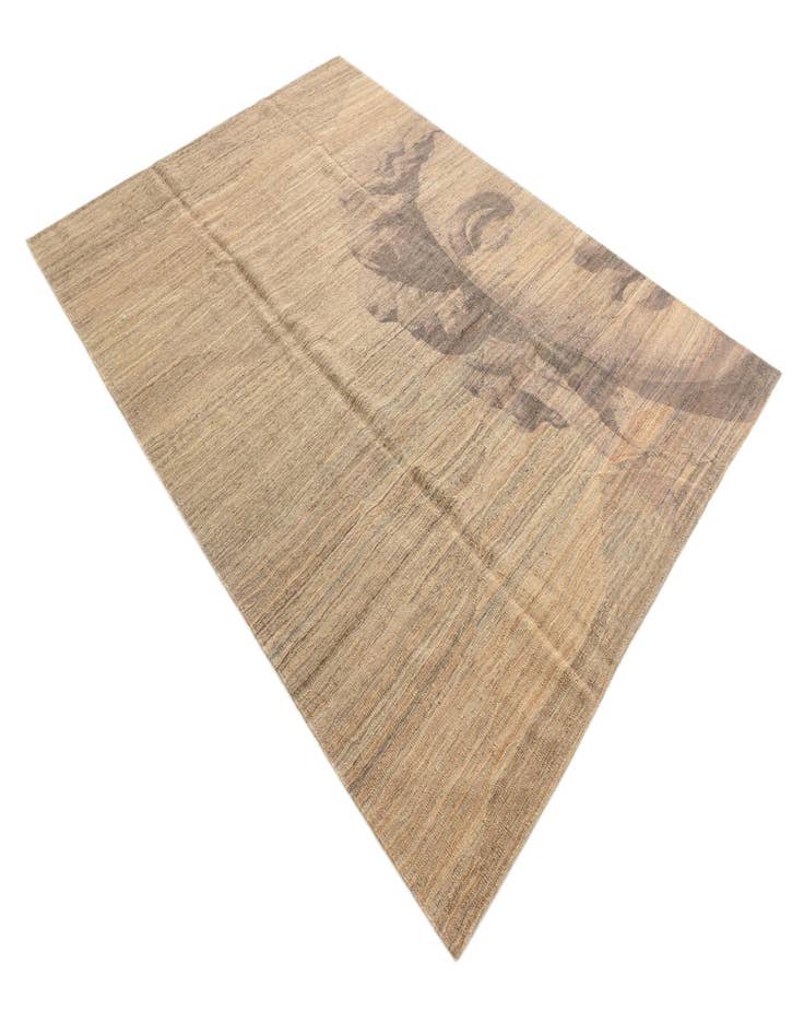 Detail image of  7' x 9' 8  Hand Woven Kilim Modern Wool Rug