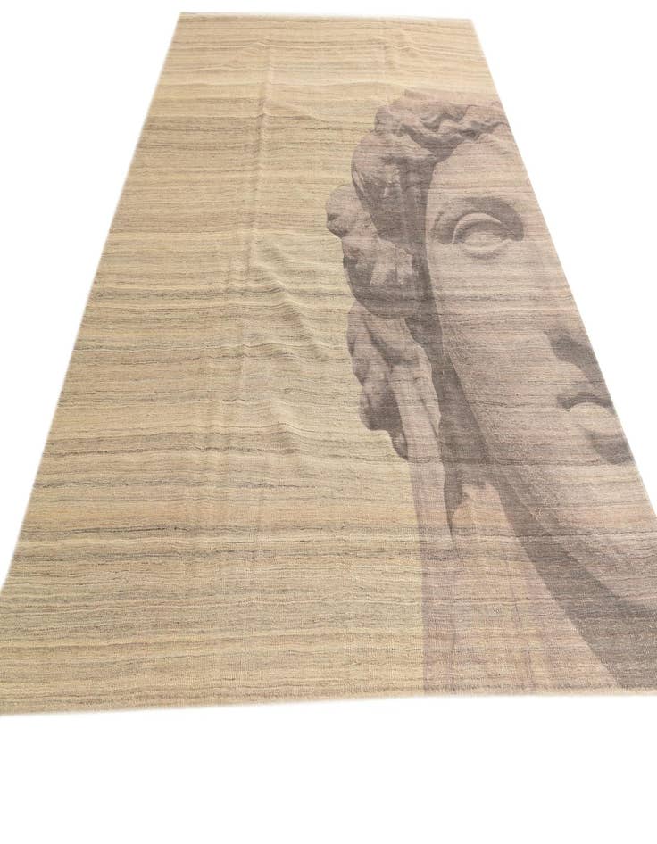 Detail image of  7' x 9' 9  Hand Woven Kilim Modern Wool Rug