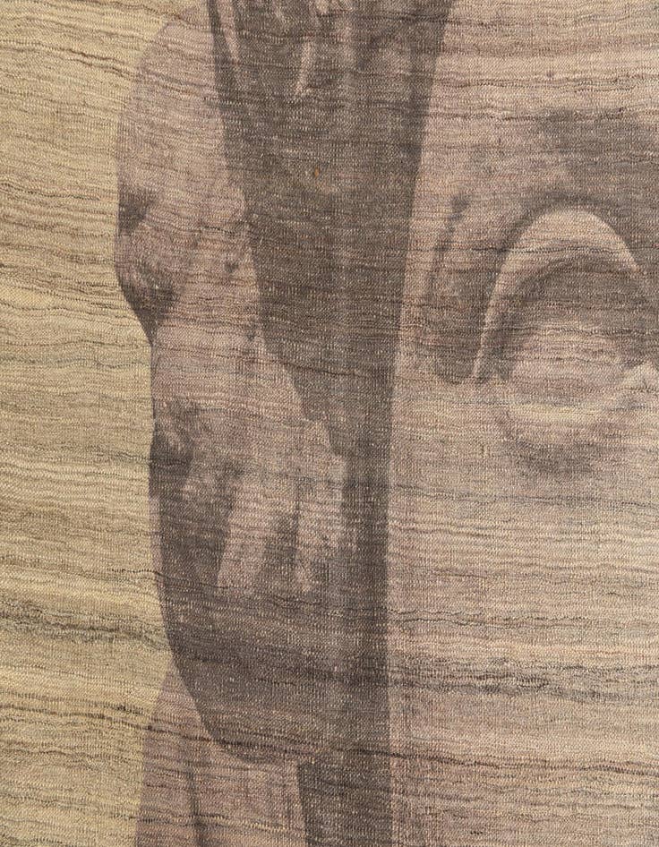 Detail image of  7' x 9' 9  Hand Woven Kilim Modern Wool Rug