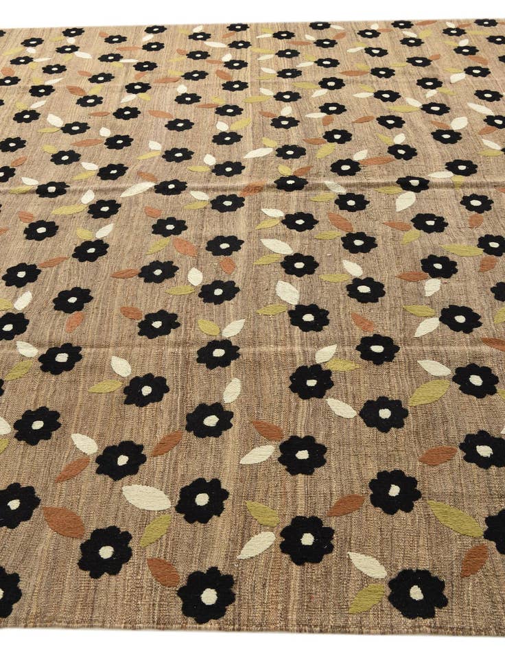 Detail image of  9' 1 x 11' 9  Hand Woven Kilim Modern Rug