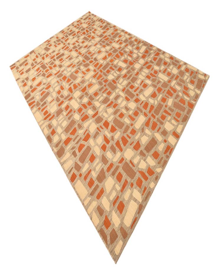 Detail image of  7' 11 x 11' 7  Hand Woven Kilim Modern Rug