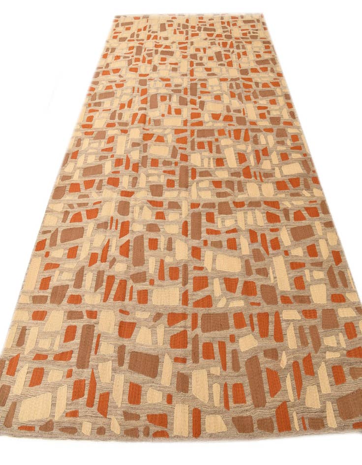 Detail image of  7' 11 x 11' 7  Hand Woven Kilim Modern Rug