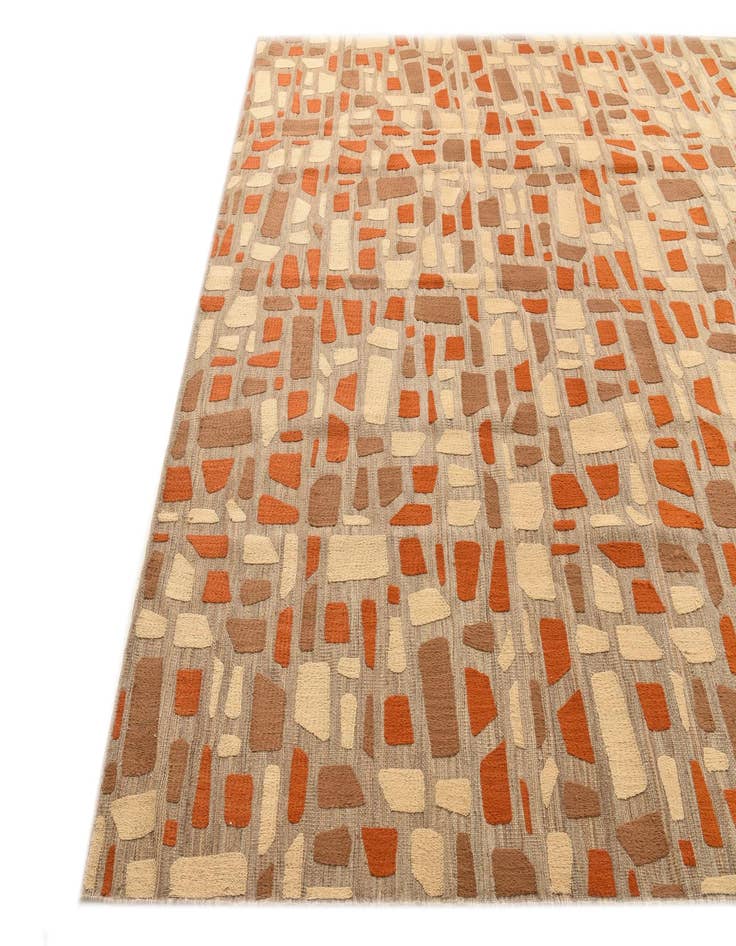 Detail image of  7' 11 x 11' 7  Hand Woven Kilim Modern Rug