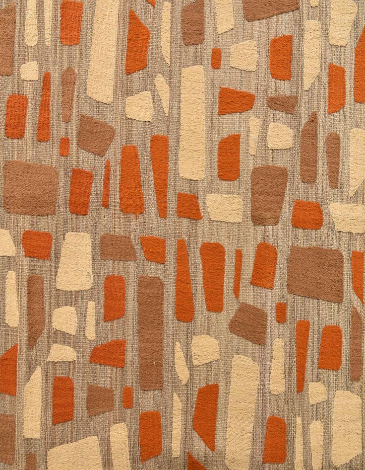 Detail image of  7' 11 x 11' 7  Hand Woven Kilim Modern Rug