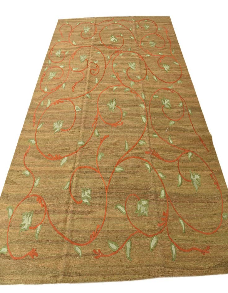 Detail image of  8' 1 x 9' 7  Hand Woven Kilim Modern Rug