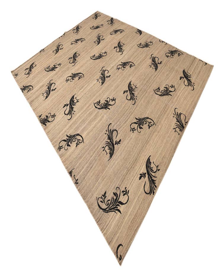 Detail image of  9' x 11' 5  Hand Woven Kilim Modern Rug