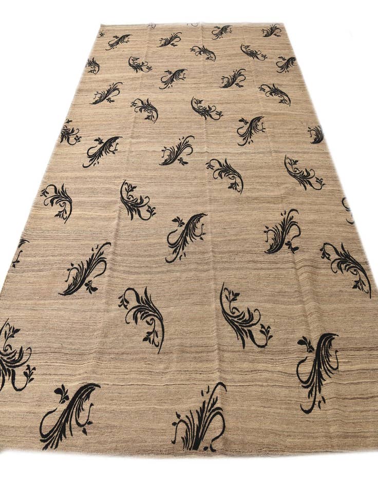 Detail image of  9' x 11' 5  Hand Woven Kilim Modern Rug