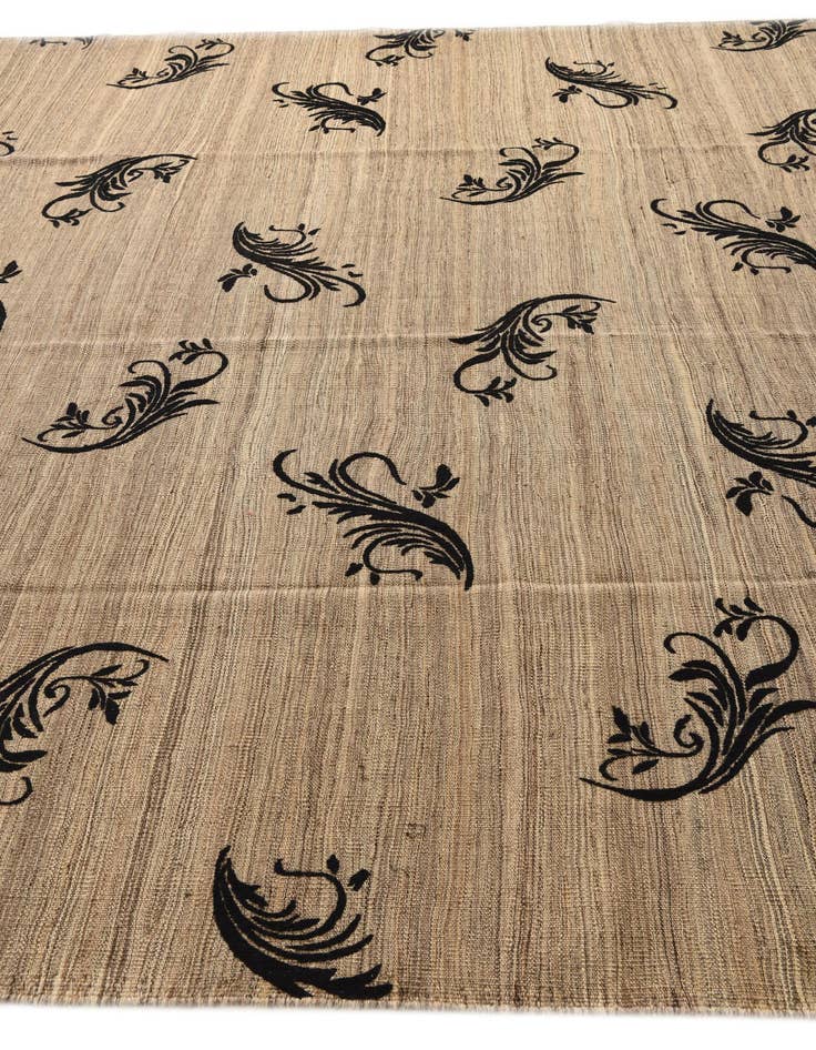 Detail image of  9' x 11' 5  Hand Woven Kilim Modern Rug