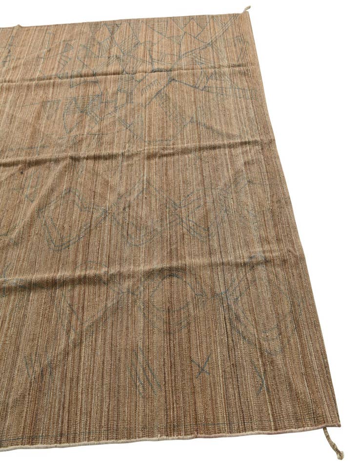 Detail image of  6' 8 x 9' 9  Hand Woven Kilim Modern Wool Rug