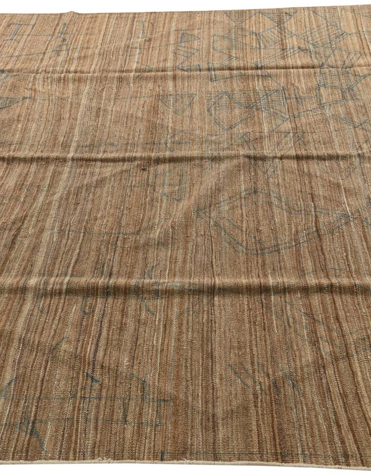 Detail image of  6' 8 x 9' 9  Hand Woven Kilim Modern Wool Rug