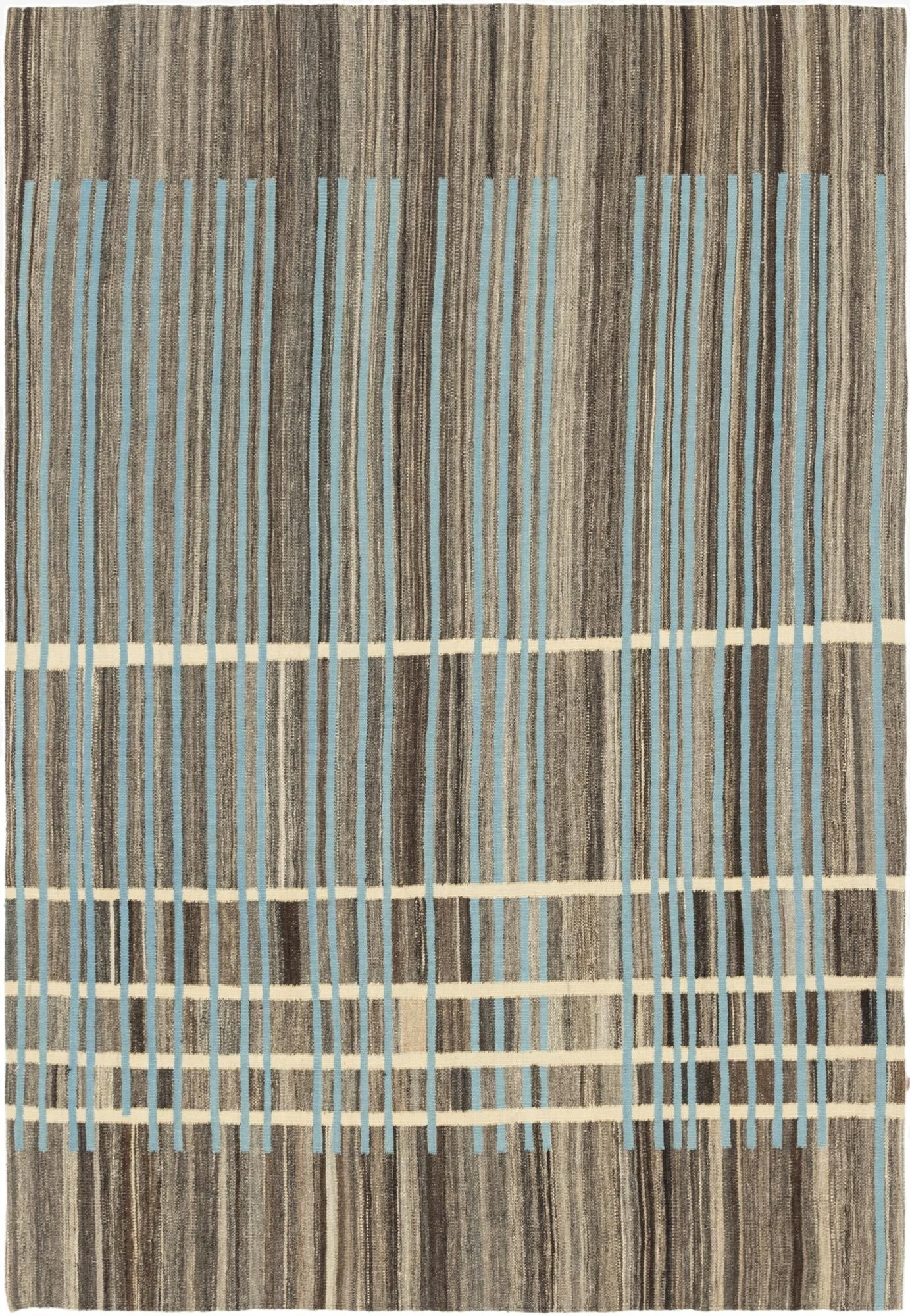  5' 7 x 8'  Hand Woven Kilim Modern Wool Rug