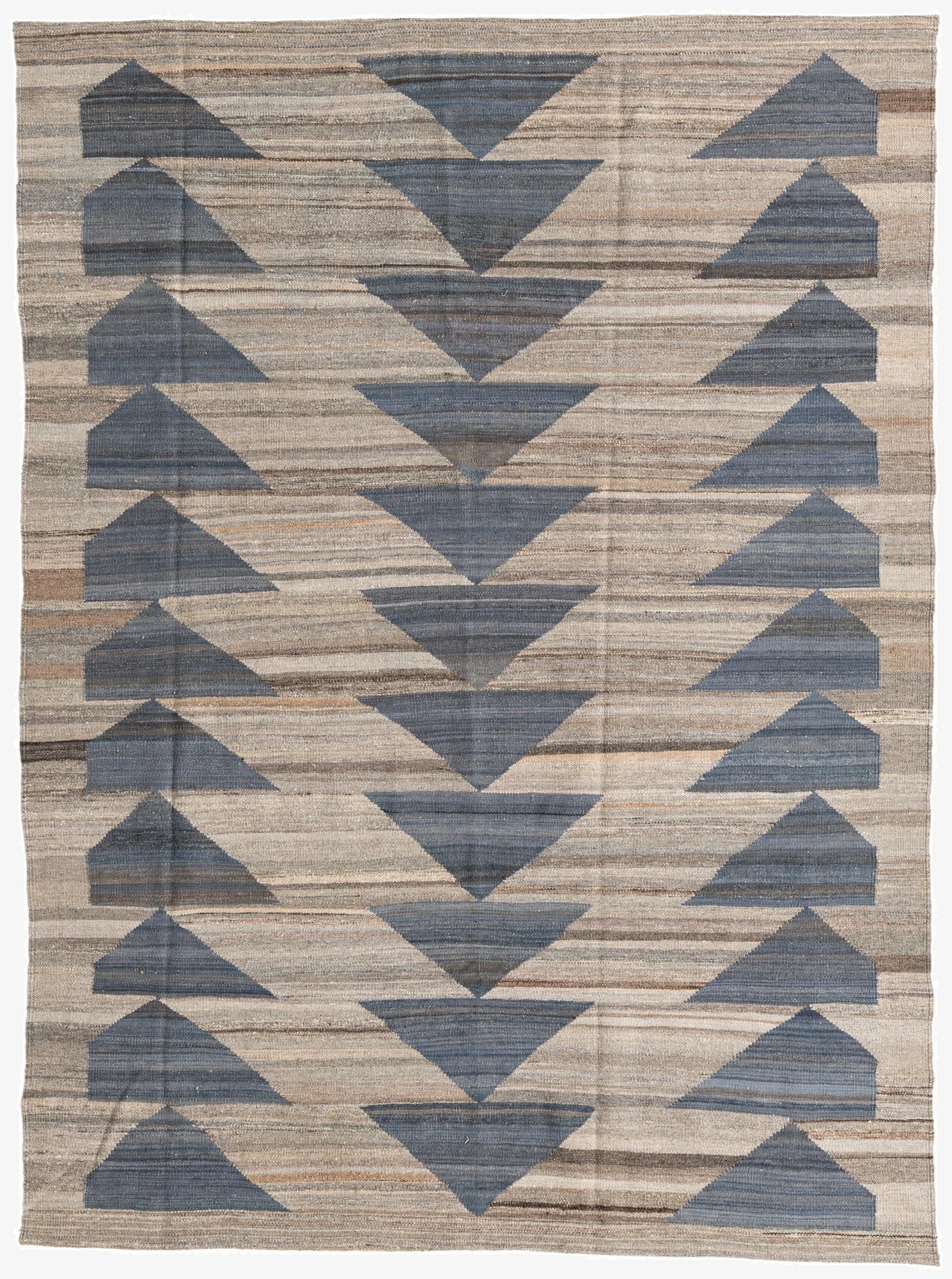  5' 8 x 7' 7  Hand Woven Kilim Modern Wool Rug