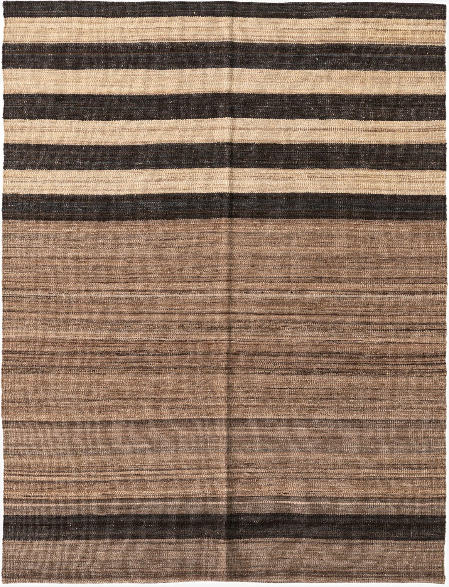  4' 3 x 5' 7  Hand Woven Kilim Modern Wool Rug