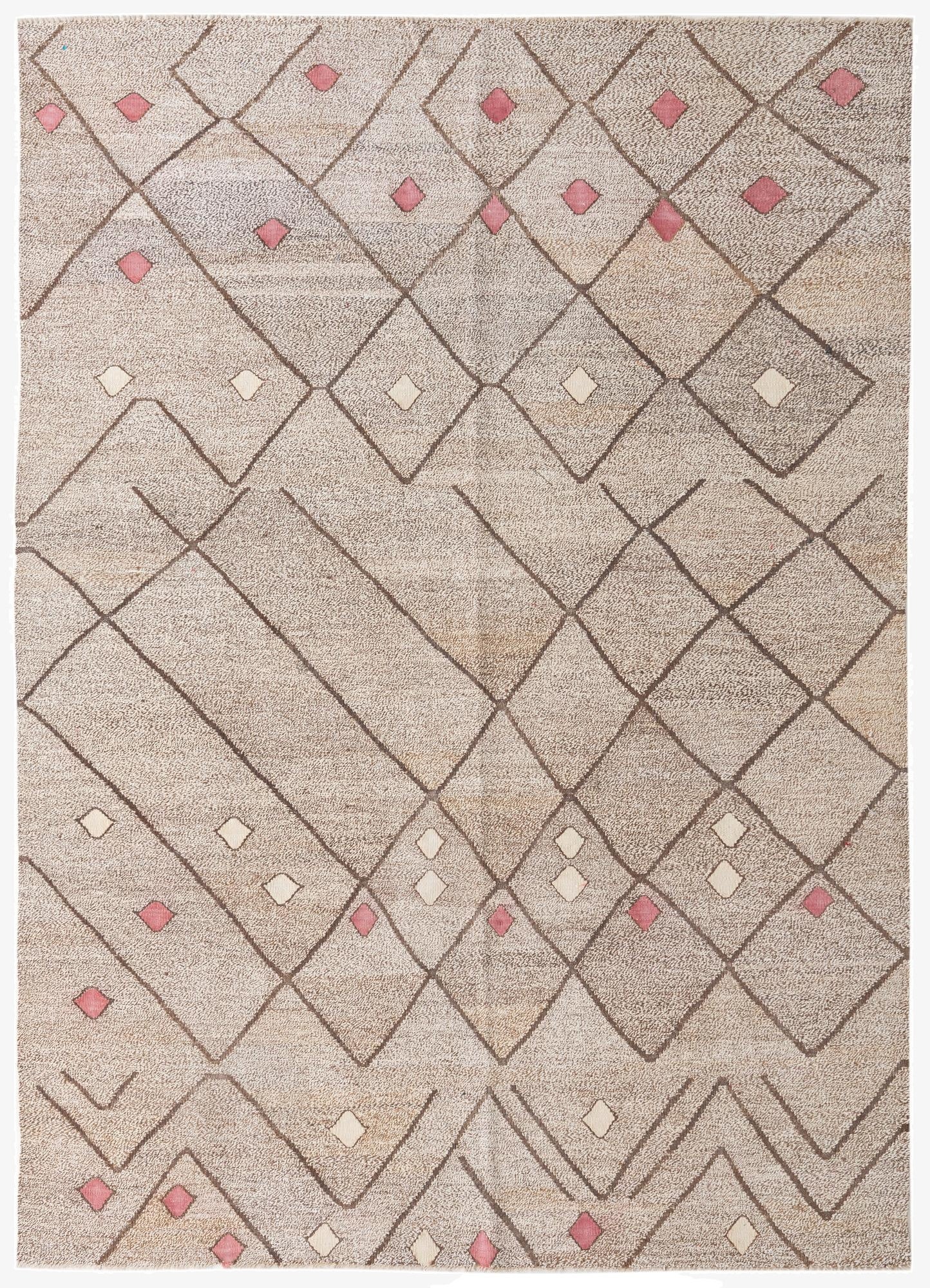  6' 10 x 9' 9  Hand Woven Kilim Modern Wool Rug