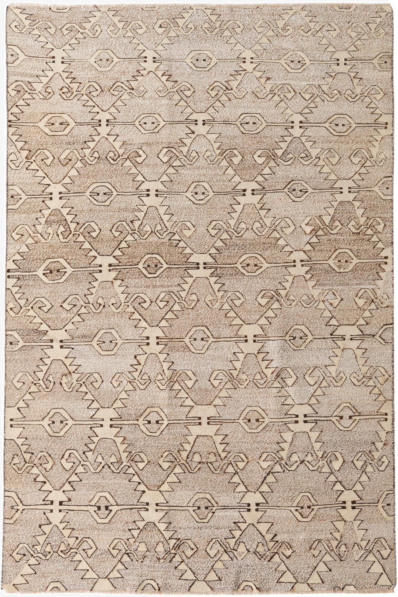  6' 3 x 9' 6  Hand Woven Kilim Modern Wool Rug