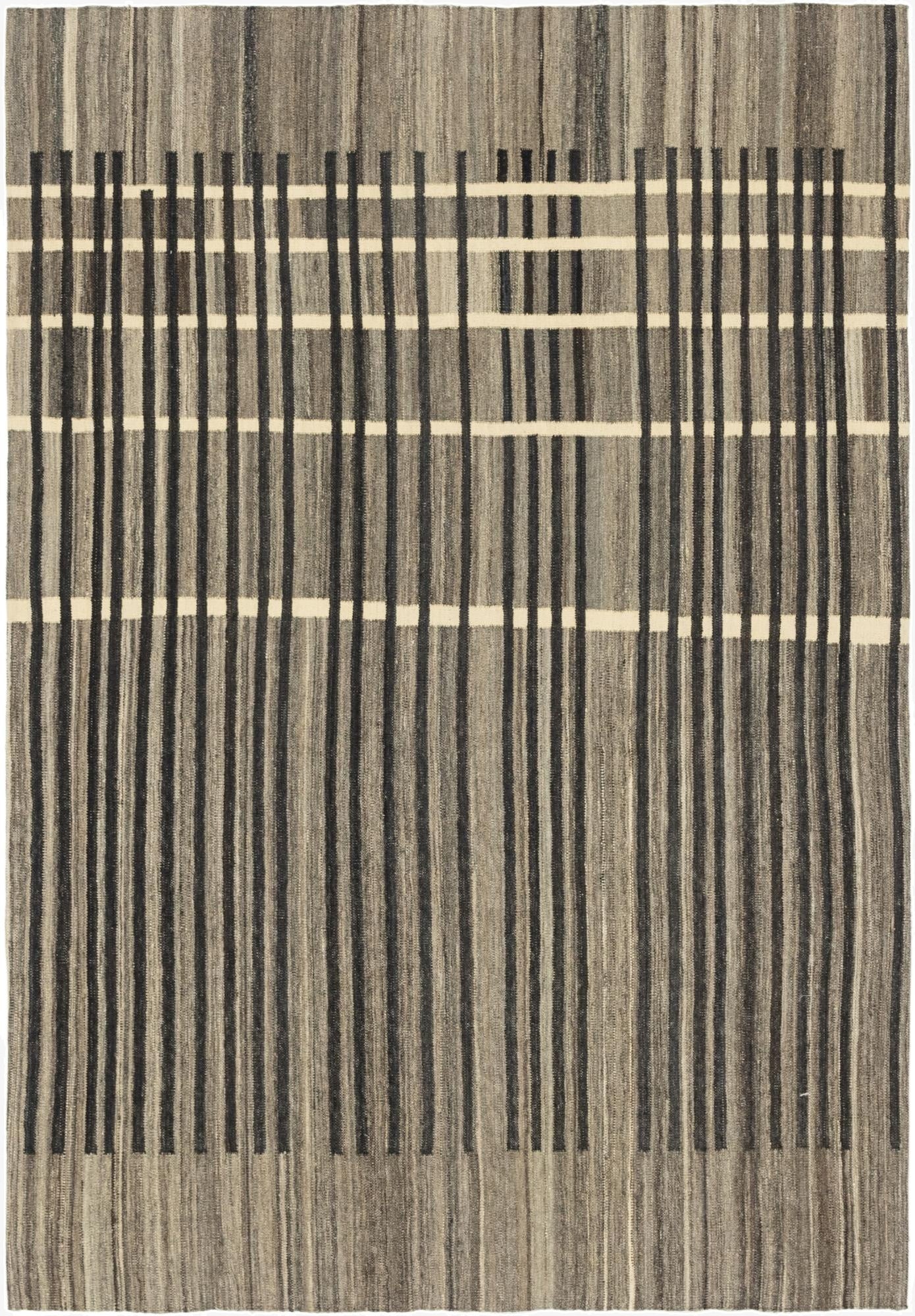  5' 7 x 8'  Hand Woven Kilim Modern Wool Rug