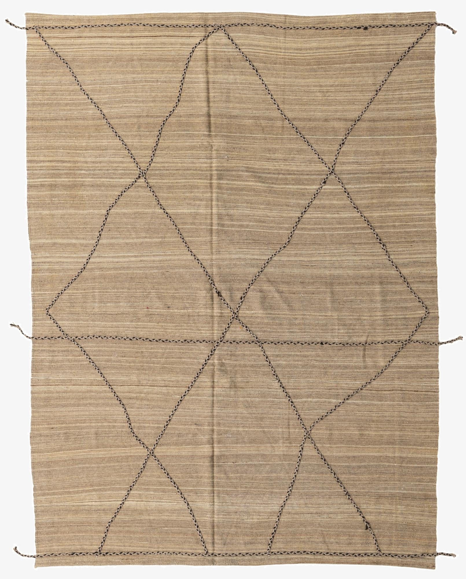  6' 9 x 9' 1  Hand Woven Kilim Modern Wool Rug