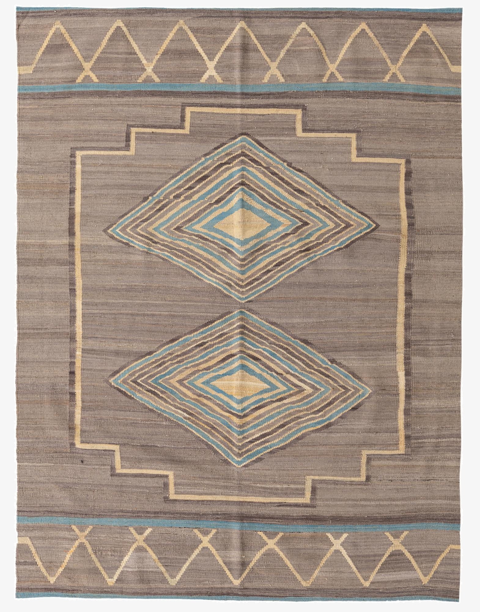  5' 6 x 7' 6  Hand Woven Kilim Modern Wool Rug