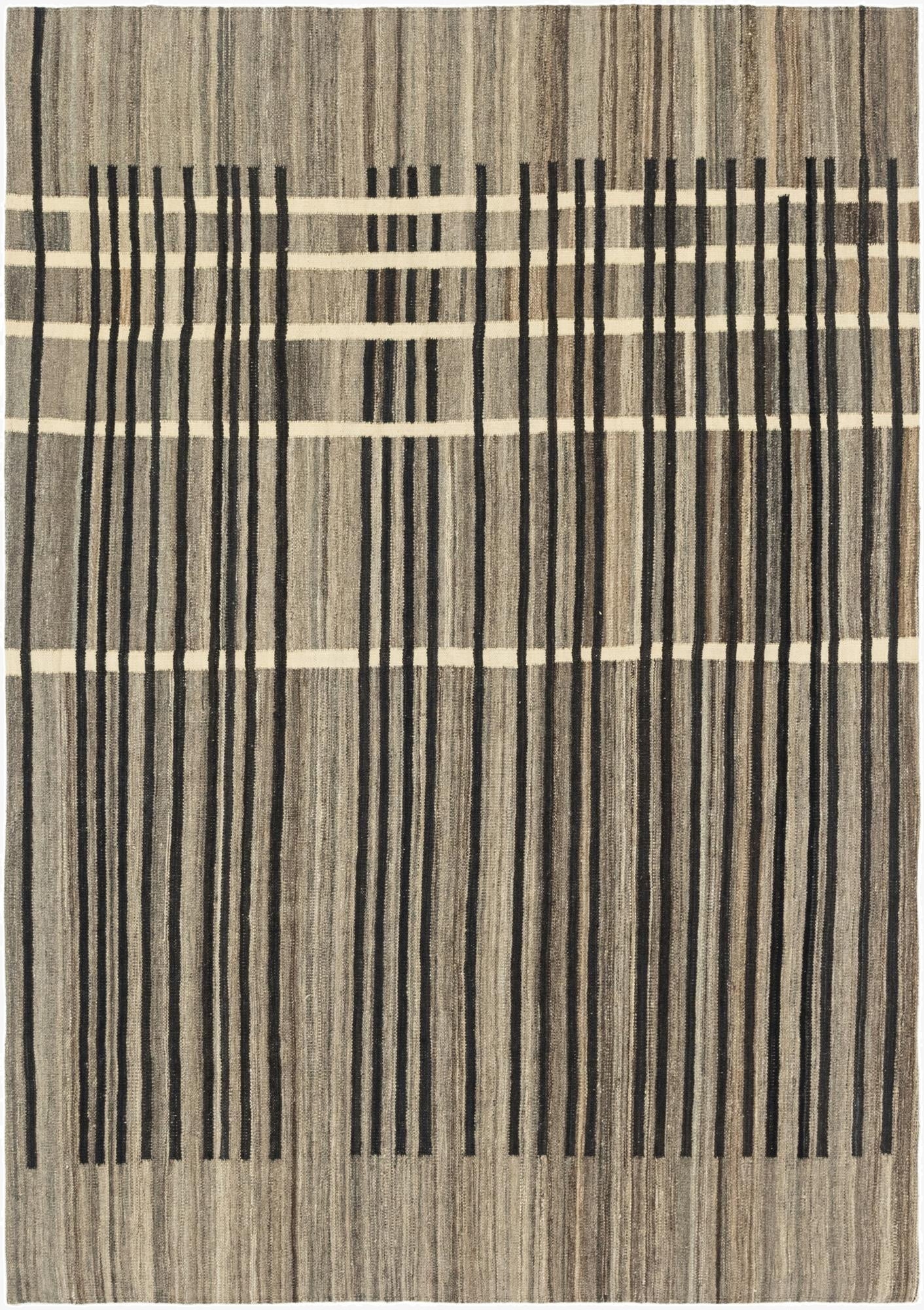  5' 8 x 8'  Hand Woven Kilim Modern Wool Rug