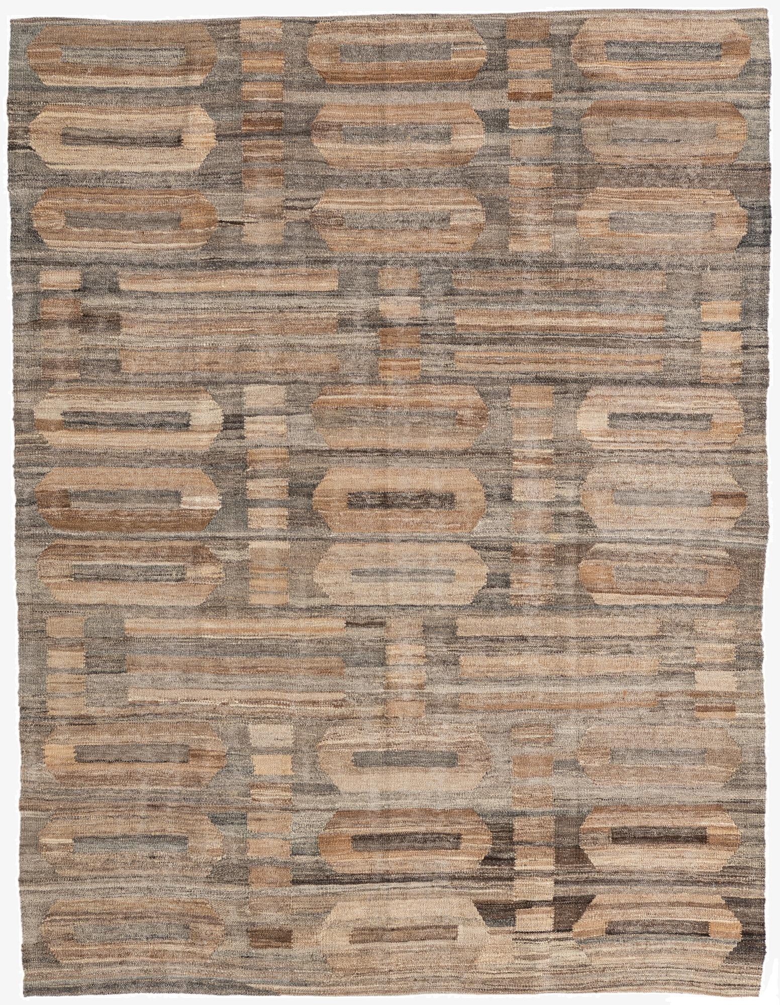  5' x 6' 6  Hand Woven Kilim Modern Wool Rug