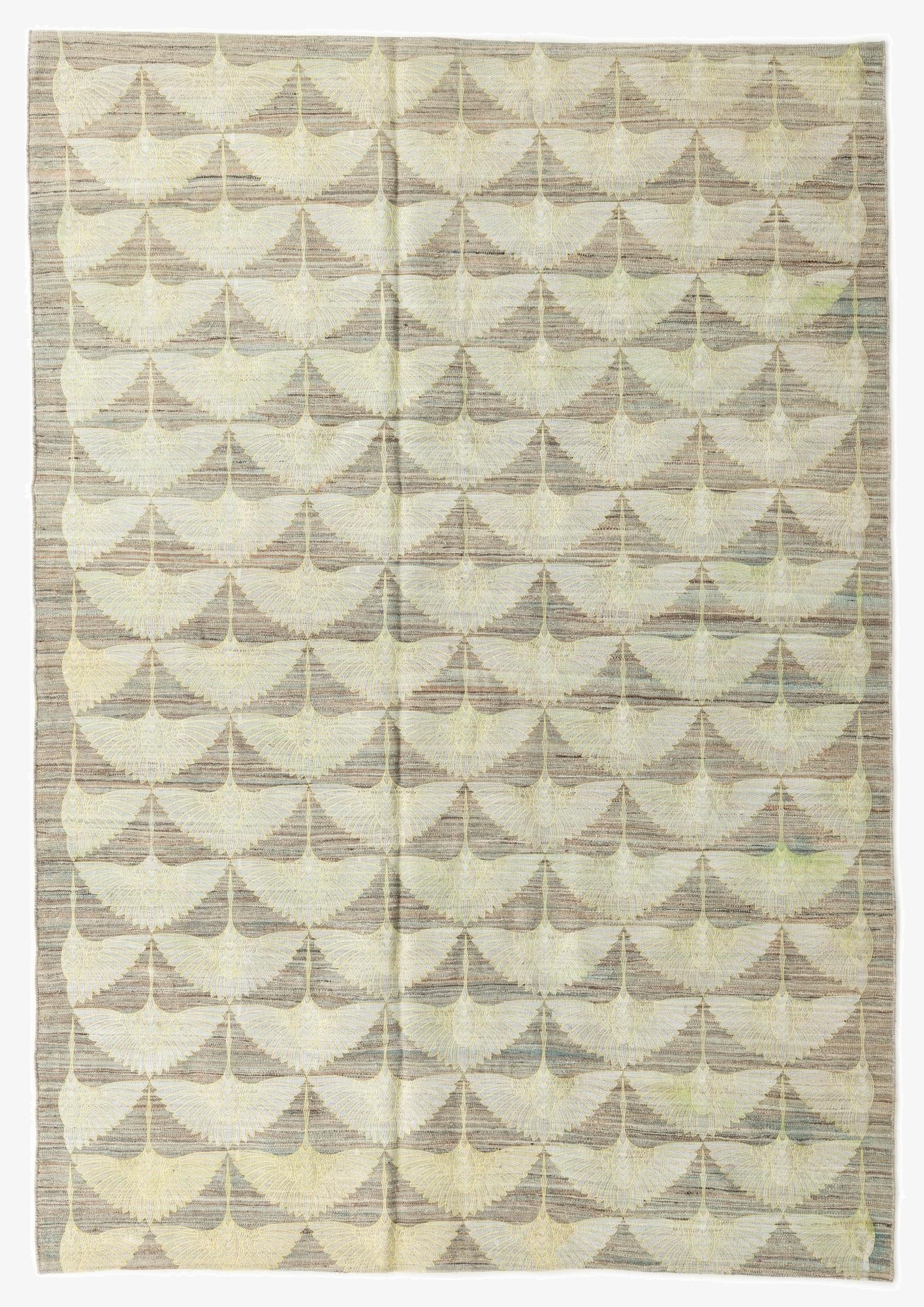  6' 4 x 9' 1  Hand Woven Kilim Modern Wool Rug