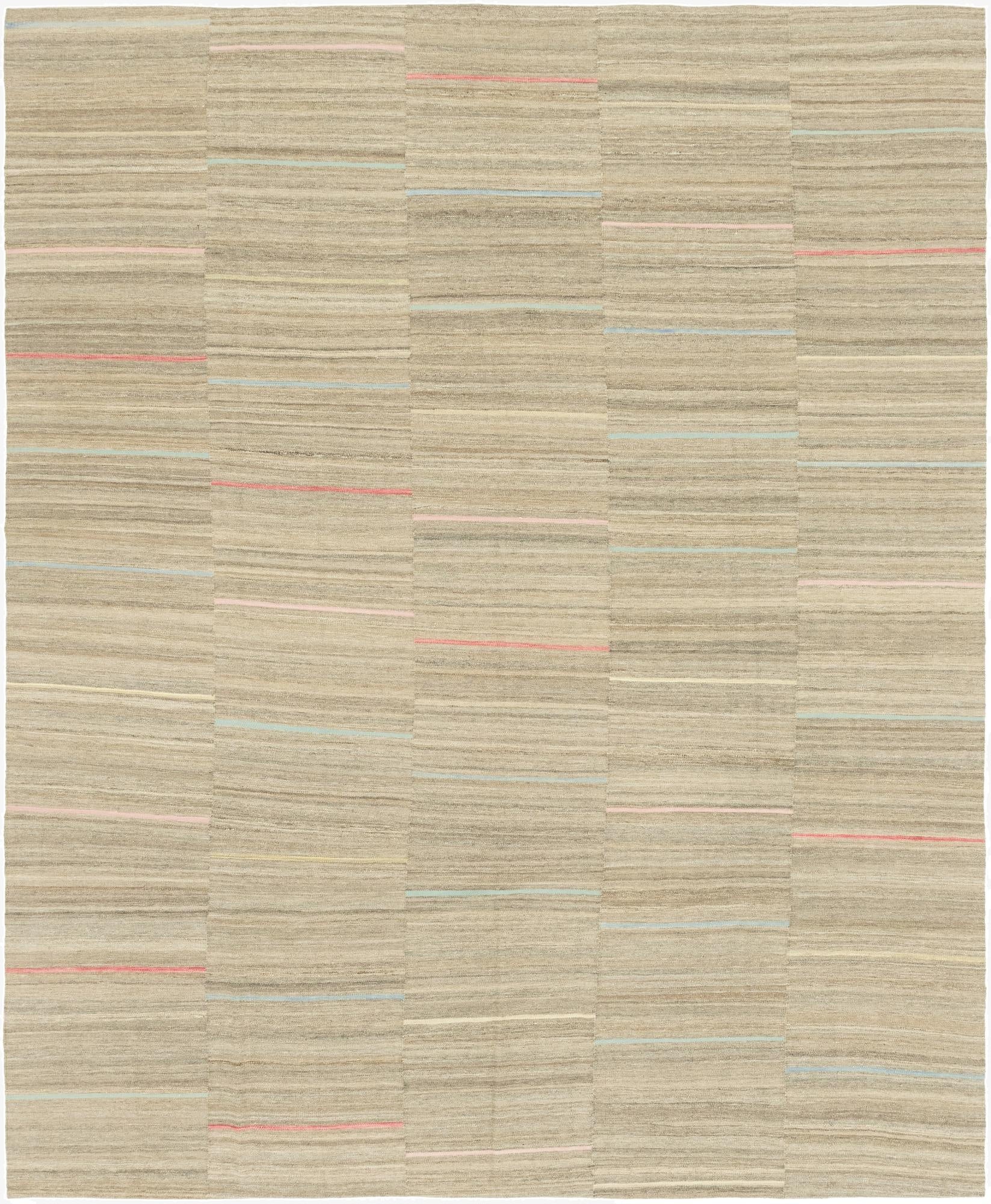 9' x 11' 5  Hand Woven Kilim Modern Wool Rug
