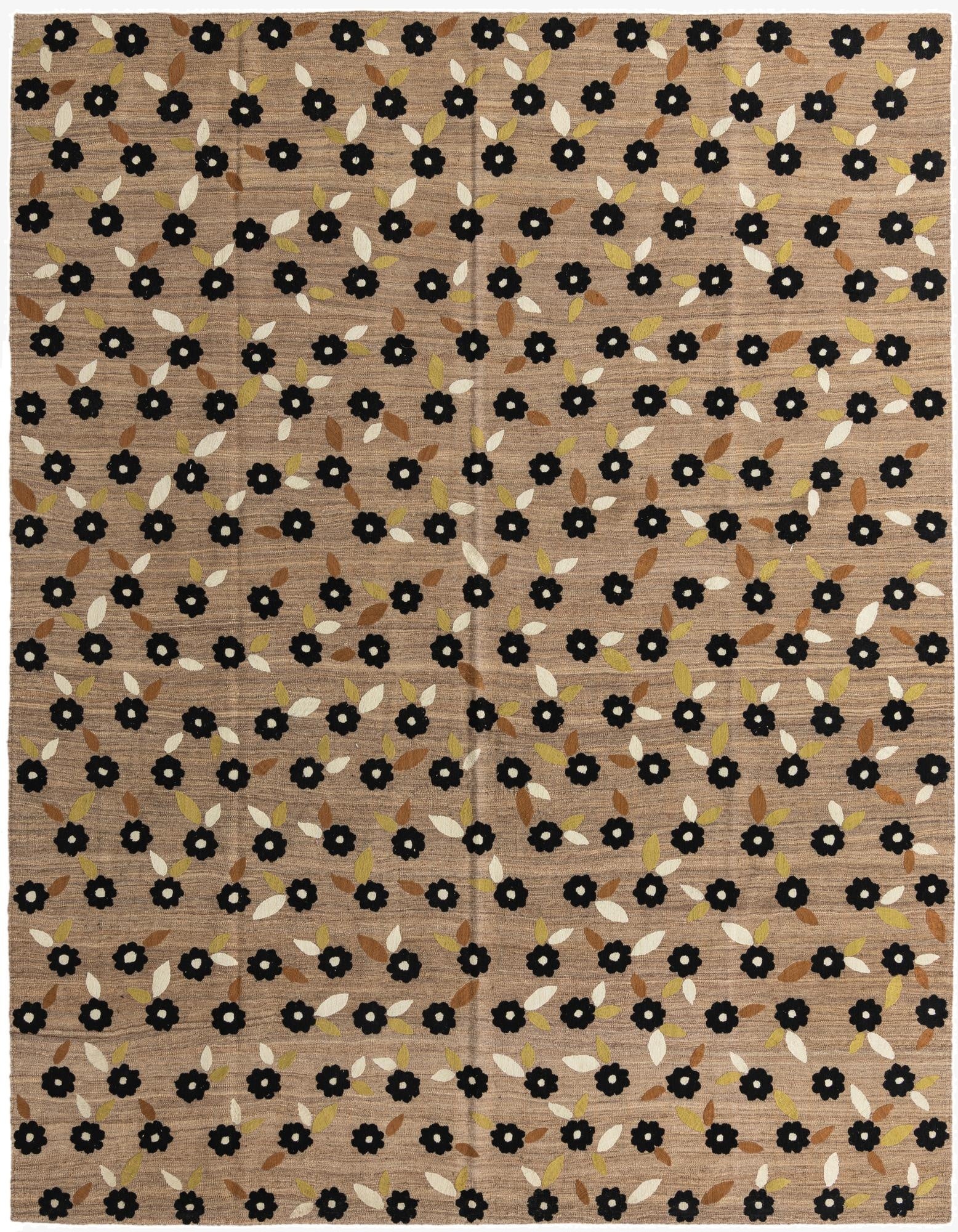  9' 1 x 11' 9  Hand Woven Kilim Modern Rug