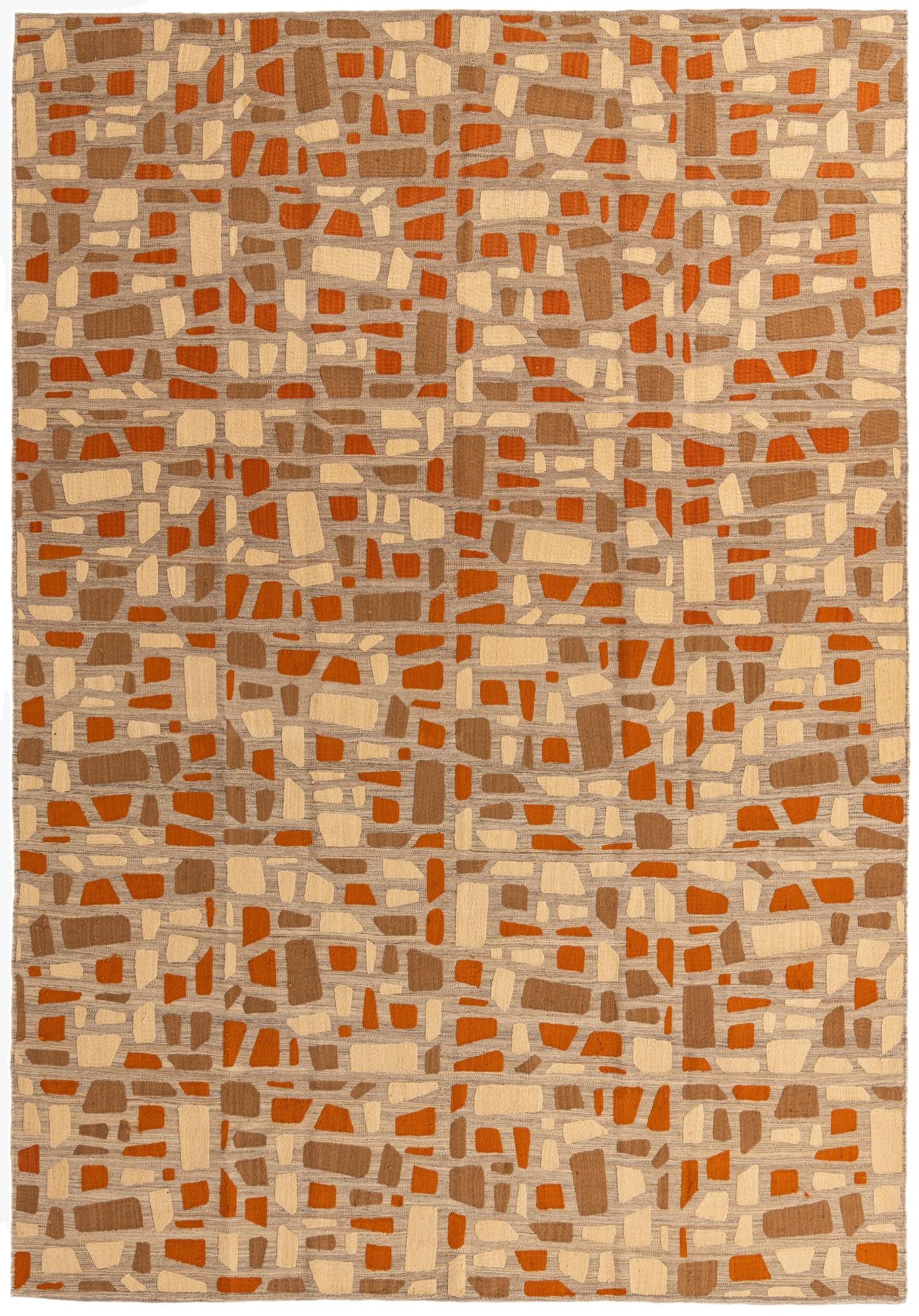  7' 11 x 11' 7  Hand Woven Kilim Modern Rug