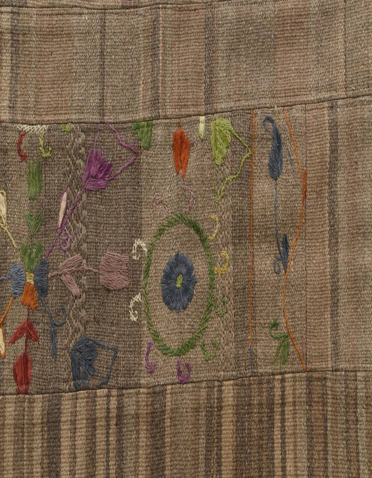 Detail image of  5' x 6' 8  Hand Woven Kilim Patchwork Wool Rug