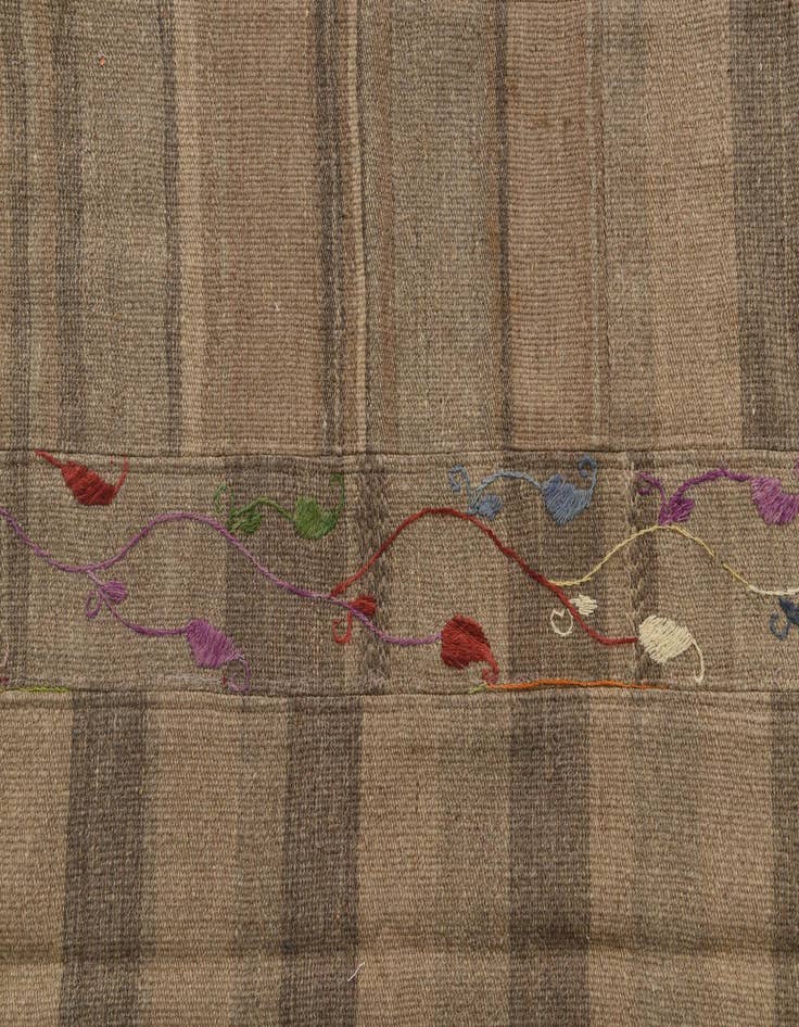 Detail image of  5' x 6' 8  Hand Woven Kilim Patchwork Wool Rug