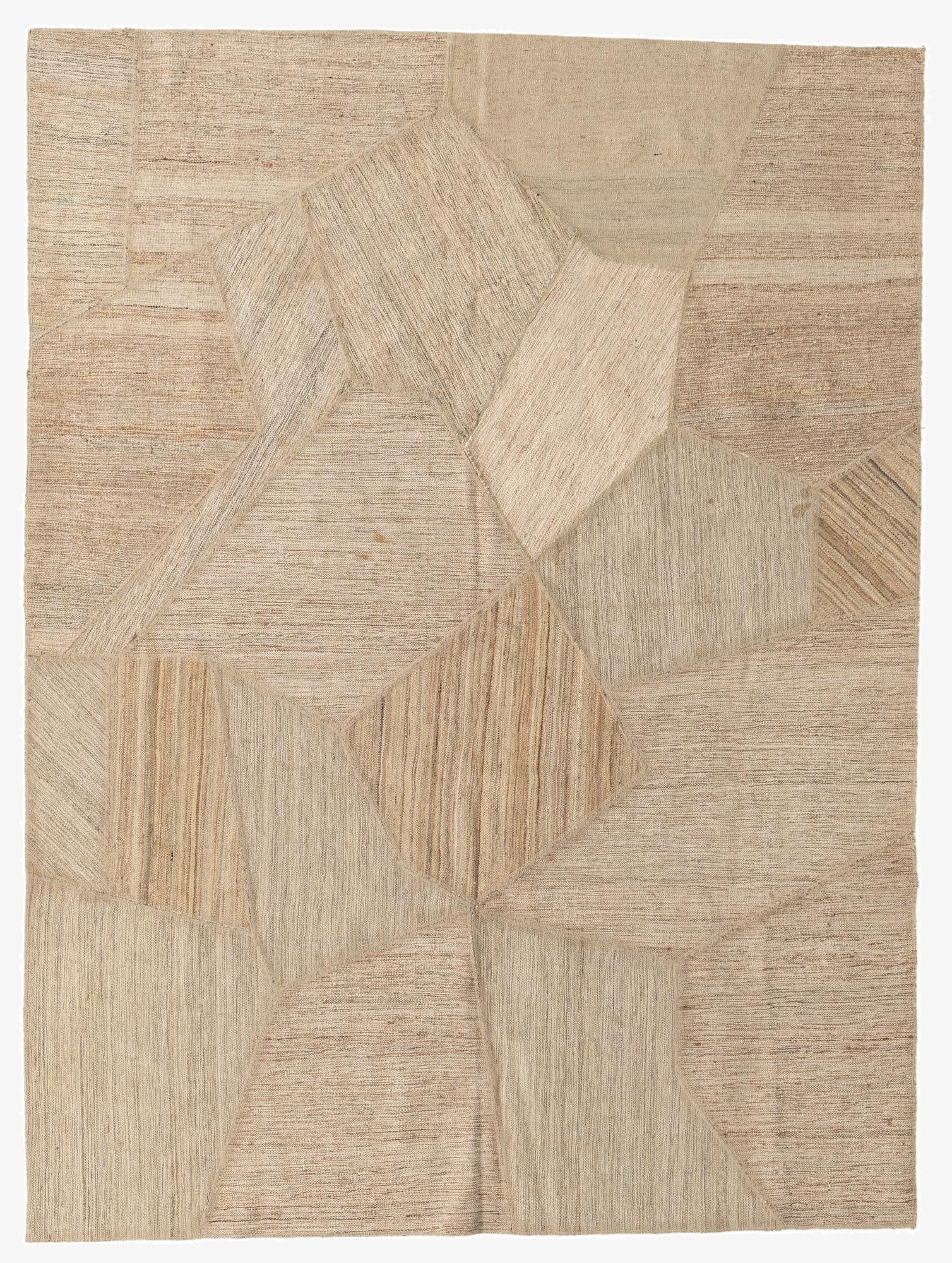  5' 8 x 7' 8  Hand Woven Kilim Patchwork Wool Rug