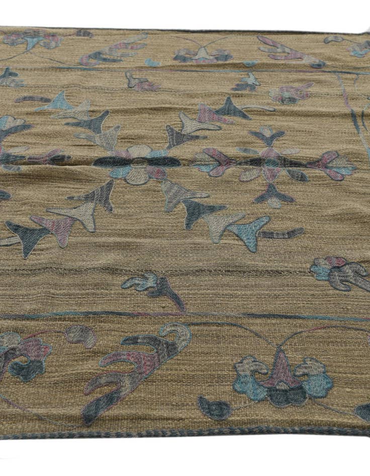 Detail image of  5' 1 x 6' 8  Hand Woven Kilim Suzani Wool Rug