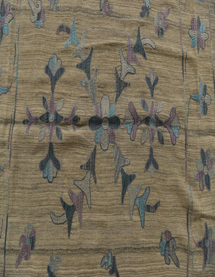 Detail image of  5' 1 x 6' 8  Hand Woven Kilim Suzani Wool Rug