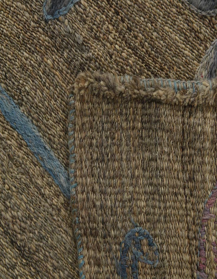 Detail image of  6' 8 x 9' 5  Hand Woven Kilim Suzani Wool Rug