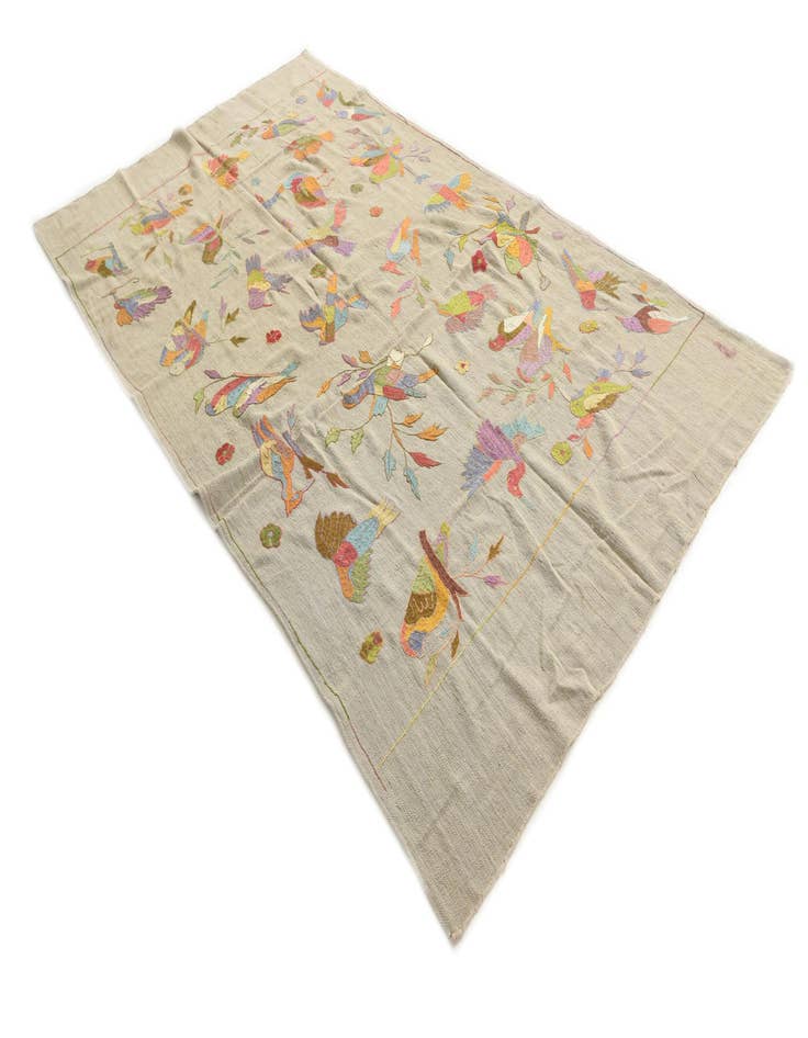 Detail image of  5' 8 x 9' 9  Hand Woven Kilim Suzani Wool Rug