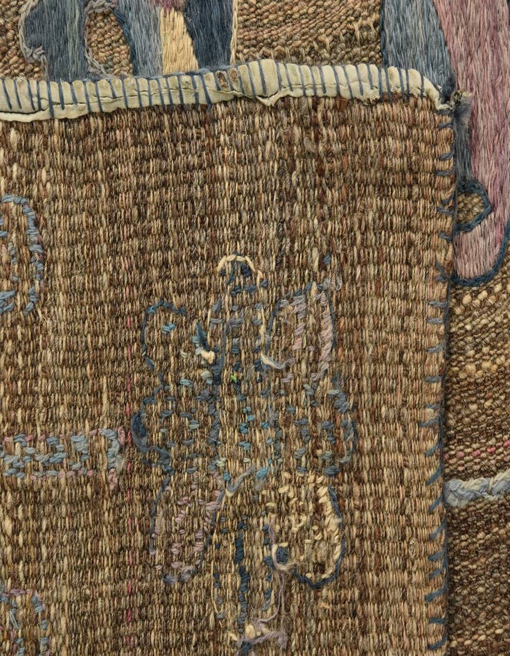 Detail image of  6' 6 x 9' 6  Hand Knotted Kilim Suzani Wool Rug