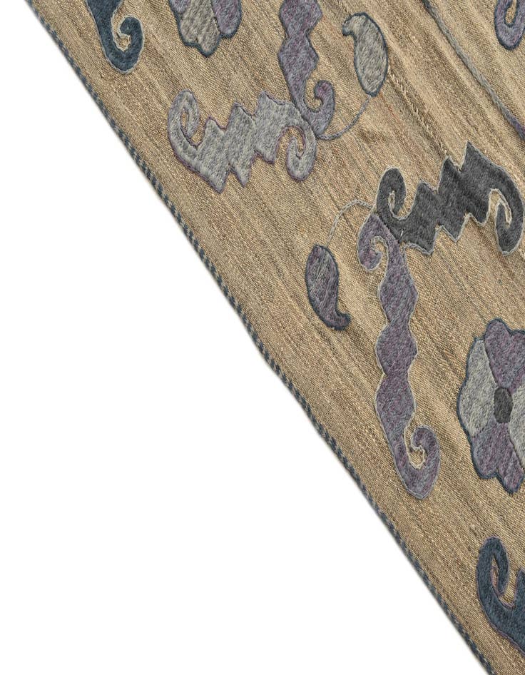 Detail image of  5' 6 x 6' 5  Hand Woven Kilim Suzani Wool Rug